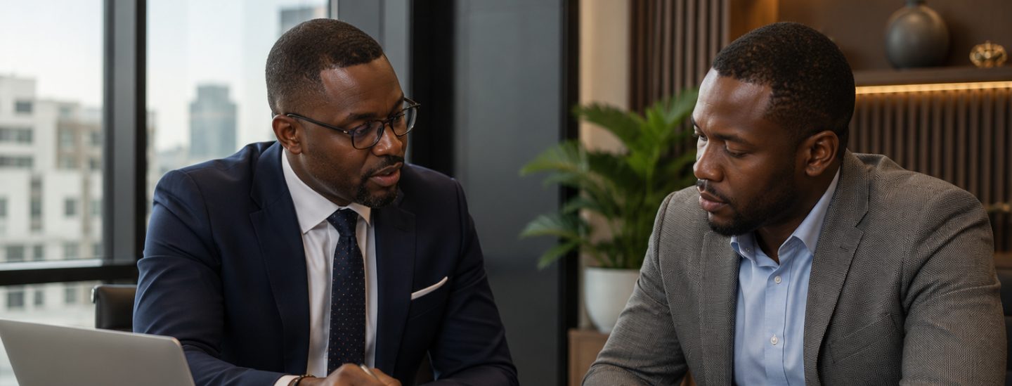 Two advisors working through a return together